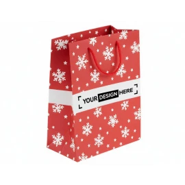 Borsa regalo di Natale | Carta | 17×23×9 cm | Festiva