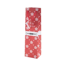 Christmas gift bag | Matte laminated paper | For wine bottles