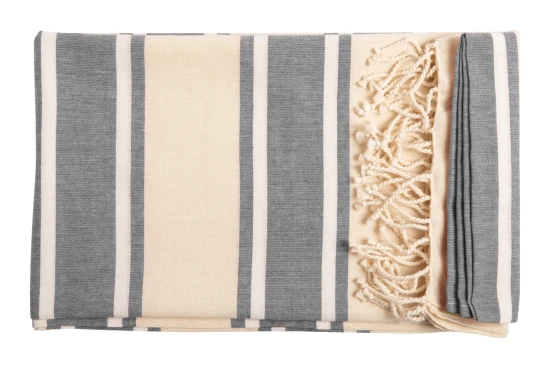 Beach Towel | Cotton | 180x90cm | Sustainable | Ash grey;natural