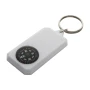 Keyring with compass | Metal ring | Plastic | White