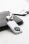 Keyring with compass | Metal ring | Plastic | White