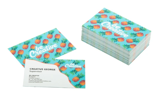 Visitekaartje | Mat papier 350 g/m² | 85×55 mm | Volledige kleur | Wit