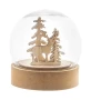 Weihnachtsdekoration | Holz | 75 g | 75 × 80 mm | Beleuchtet mit LED-licht & batterien enthalten