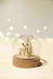Weihnachtsdekoration | Holz | 75 g | 75 × 80 mm | Beleuchtet mit LED-licht & batterien enthalten
