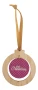 Kerstboom ornament | Bamboo & Acryl | Gouden lint