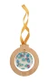 Kerstboom ornament | Bamboo & Acryl | Gouden lint