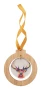 Kerstboom ornament | Bamboo & Acryl | Gouden lint