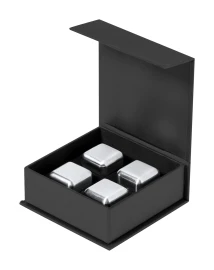 4 ice cubes set | Stainless steel | With box | Custom Engraving