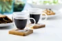 Espressokop set | Glas | 90 ml | Bamboe schotel | Eco
