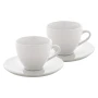 Cappuccino-Tassen-Set | Keramik | 150ml | 2 Stück, Tassen und Untertassen
