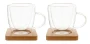Tasse à espresso | Verre | 90 ml | Soucoupe en bambou | Eco