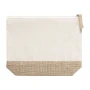 Toiletry bag | Laminated jute & cotton | 215×165×50 mm | With zipper