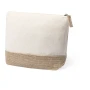 Toiletry bag | Laminated jute & cotton | 215×165×50 mm | With zipper