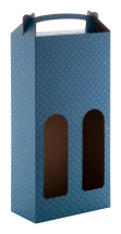 Wine packaging | 2 compartment | Customisable | Cut out for label | With carrying handle