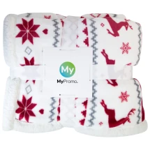 Kerstdeken | RPET | 120×150 cm | Met lint en kaart