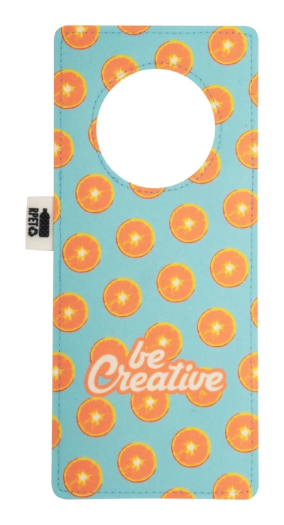 Deurhanger | rPET en vilt | Inclusief label | Herbruikbaar | Wit;grijs