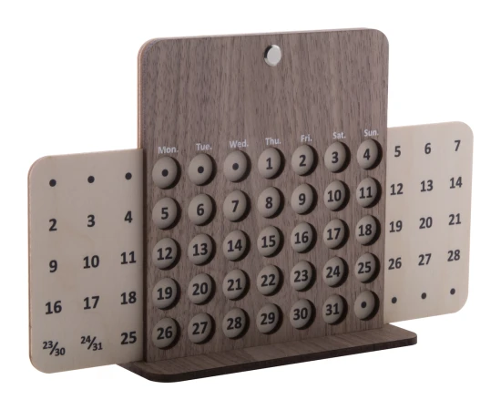 Bureaukalender | Berk & Walnut Multiplex | 250×154×60 mm | Natuurlijk