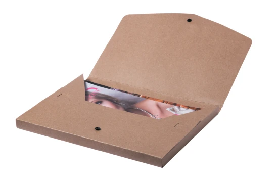 Documentenmap | Gerecycled papier | Drukknoop sluiting | Natuurlijk