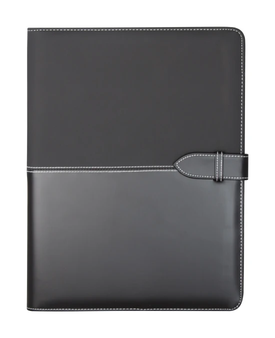 A4 Conference folder | PU leather | Incl. pen and card holder | Black