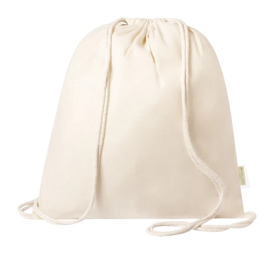 Drawstring bag | Organic cotton 120g/m² | 42x38cm | Sustainable | Beige