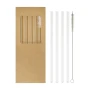 Straw set | Borosilicate glass | 4 straws | Cleaning brush