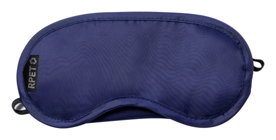 Eye mask | Recycled polyester | 18,5x9 cm | In RPET drawstring pouch | Dark blue