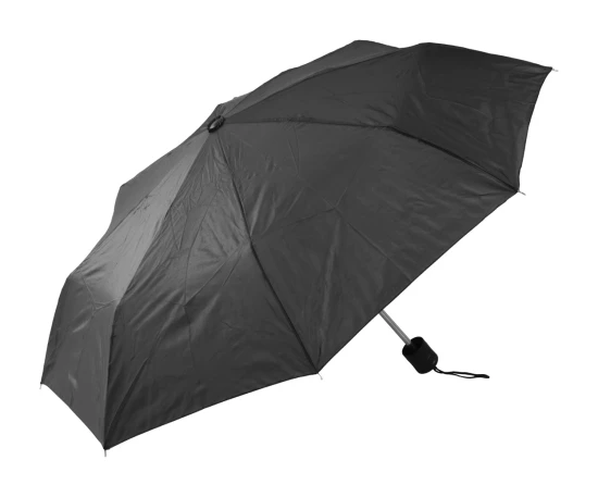 Foldable umbrella | 98 cm | Matching colour sleeve | 170T polyester | Cheap | Black
