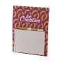Aimant pour réfrigérateur avec bloc-notes et crayon | 50 feuilles de papier recyclé | 100x75mm