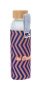 Water bottle | Glass & bamboo | 500ml | Full-color printed pouch