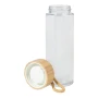 Gourde en verre avec couvercle en bambou | 430 ml | Gravure