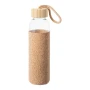 Water bottle with cork sleeve | Glass | 500 ml | Bamboo lid