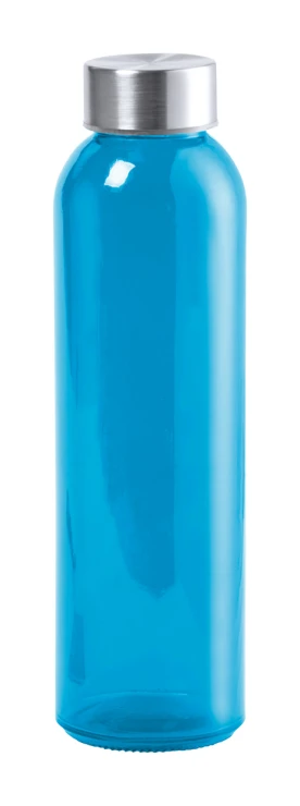 Transparent water bottle | Glass | 500 ml | Many colours | Blue