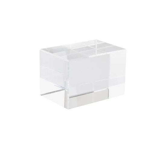 Blok presse-papier | Glas | 80×50×50 mm | In cadeauverpakking | Transparant