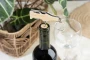 Multitool sleutelhanger | Roestvrij staal & bamboe | 2 × 7,5 × 1 cm | In de vorm van een fles | 4 functies