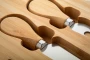 Weihnachts-Käsemesser-Set | Bambus | Schneidebrett in Baumform