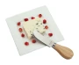 Cheese knife set | Stainless steel | 4 knives | Wooden grip