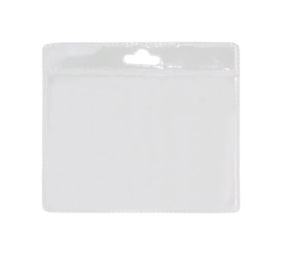 Badge holder | Plastic | 10x9cm | For lanyards | Transparent