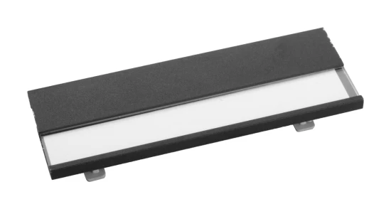 Naamplaatje | Aluminium | Met vervangbaar papier | Zwart