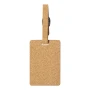 Etiqueta para equipaje | Corcho y metal | 64×95×4 mm | Con hebilla