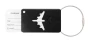 Luggage tag | Aluminium | With airplane motive and string