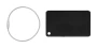 Luggage tag | Aluminium | With airplane motive and string