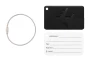 Luggage tag | Aluminium | With airplane motive and string