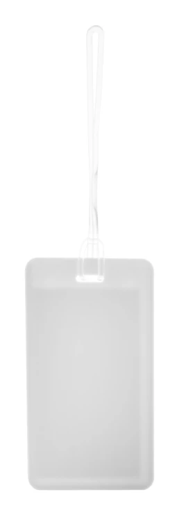 Bagagelabel | Plastic | Papieren inzet | Wit