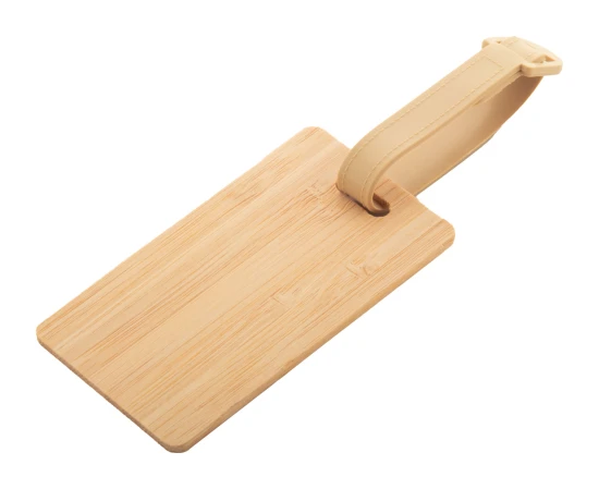 Bagagelabel | Bamboe | 150×50×3 mm | Incl. riem en gesp | Natuurlijk