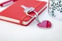 Keyring | Metal | Heart shaped | Black gift box