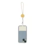 Phone wrist strap | Bamboo & cotton | Round tag & phone insert & carabiner | Eco proof