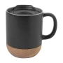 Mug | Ceramic & PP | 325ml | Drinking lid and natural cork base | High quality