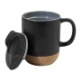 Mug | Ceramic & PP | 325ml | Drinking lid and natural cork base | High quality