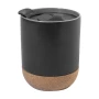 Mug | Ceramic & PP | 325ml | Drinking lid and natural cork base | High quality