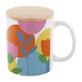 Taza | Cerámica | Tapa de bambú | 300 ml | Impresión por sublimación